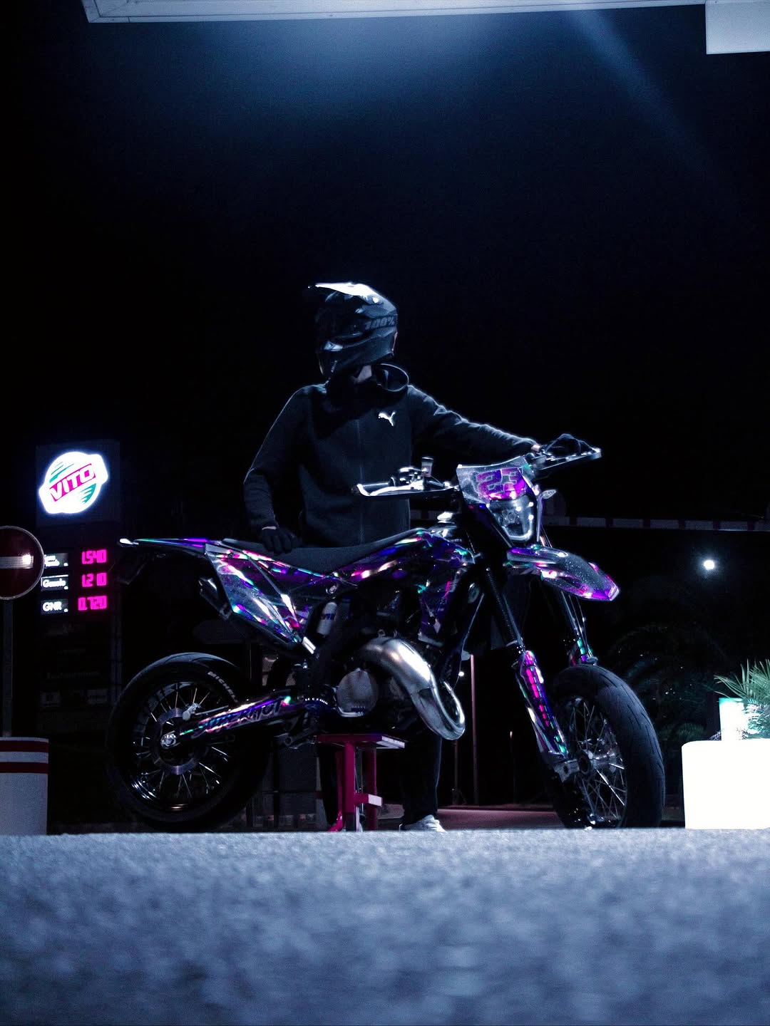 Kit déco moto custom noir