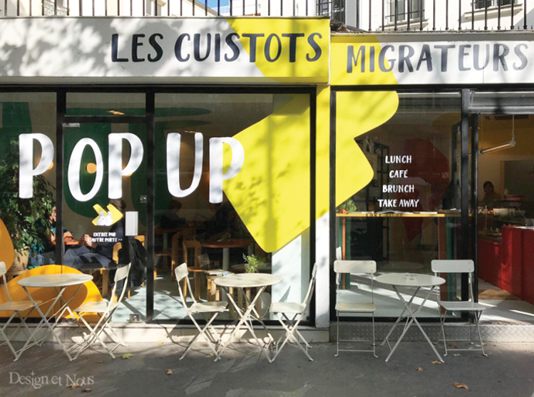 Vitrophanie restaurant Les Cuistots Migrateurs