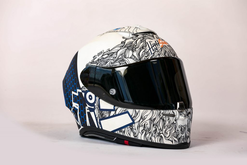 Casque moto personnalisé marqueur